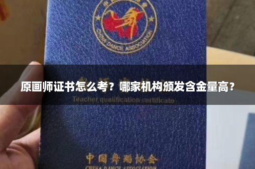 原画师证书怎么考？哪家机构颁发含金量高？